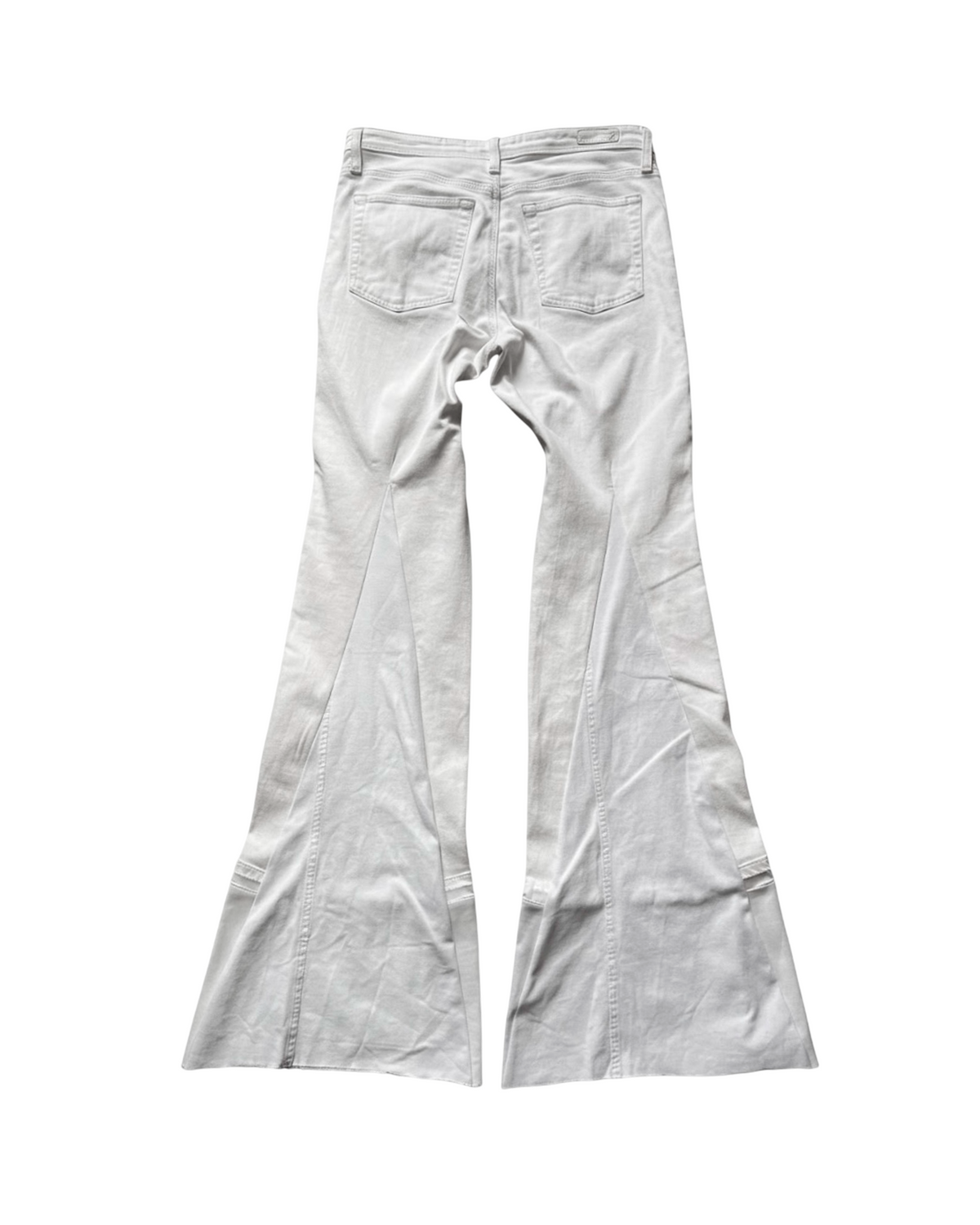 FLARED DENIM REWORKED - WHITE