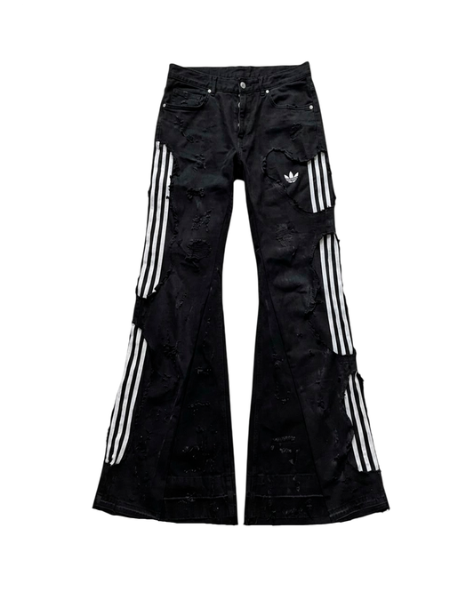 FLARED DENIM ADIDAS REWORKED - BLACK