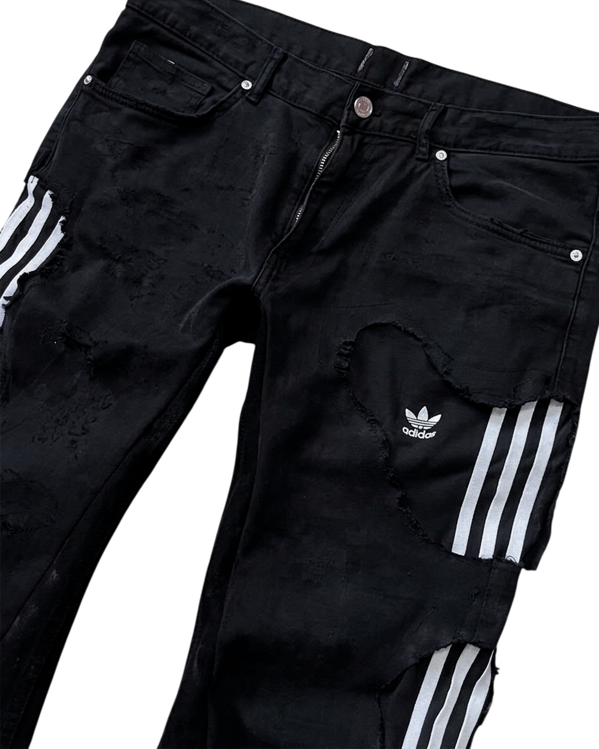 FLARED DENIM ADIDAS REWORKED - BLACK