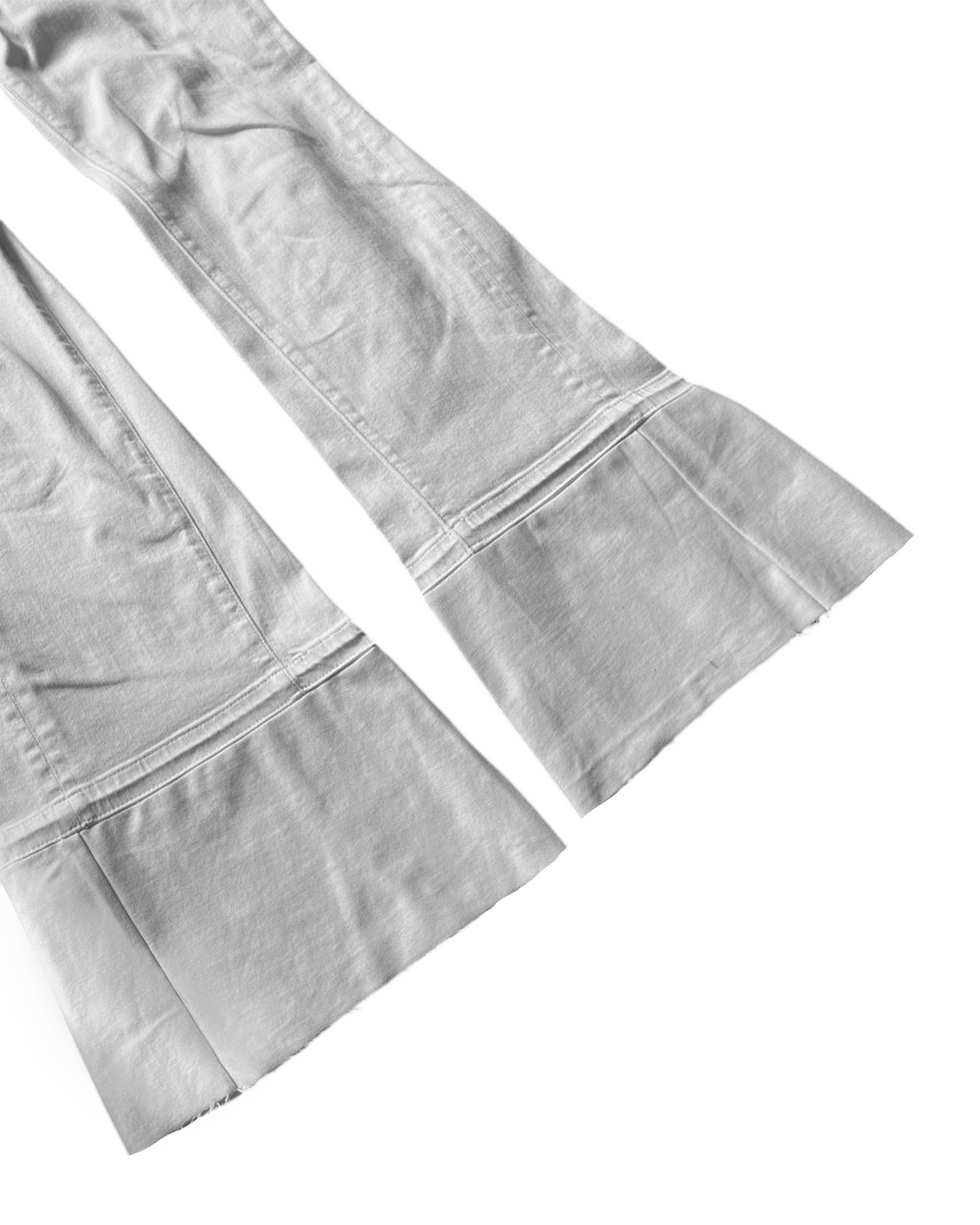 FLARED DENIM REWORKED - WHITE