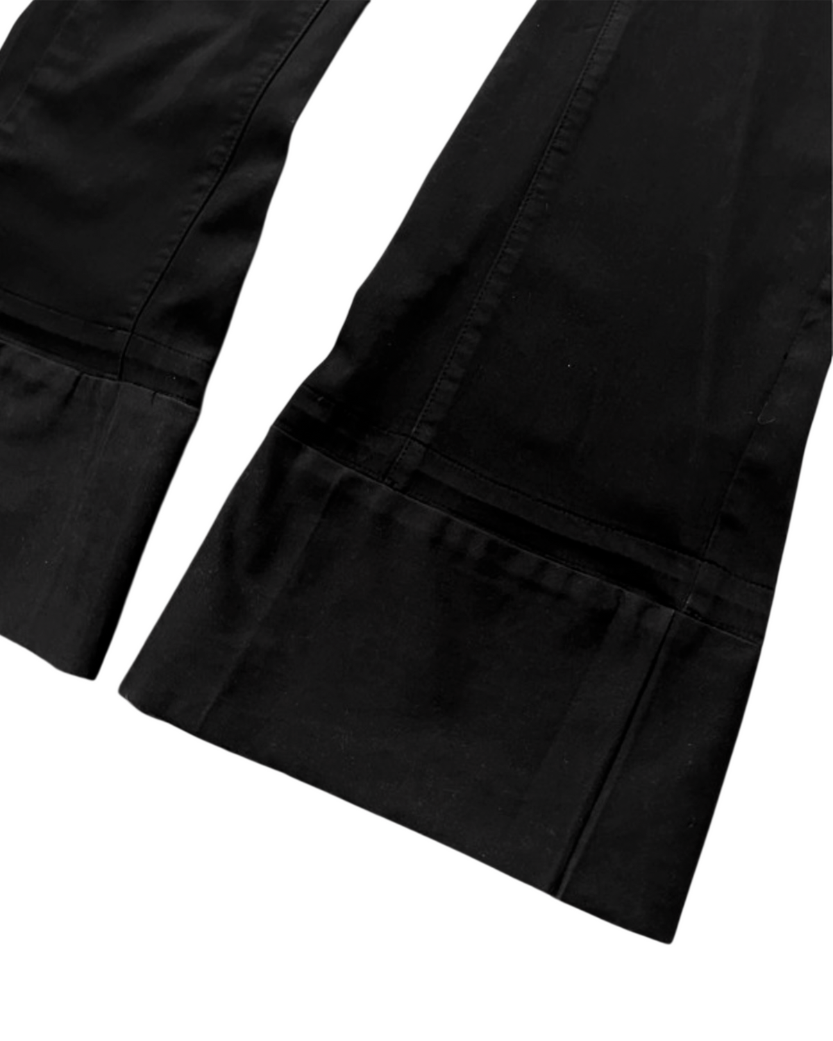 FLARED DENIM REWORKED - BLACK