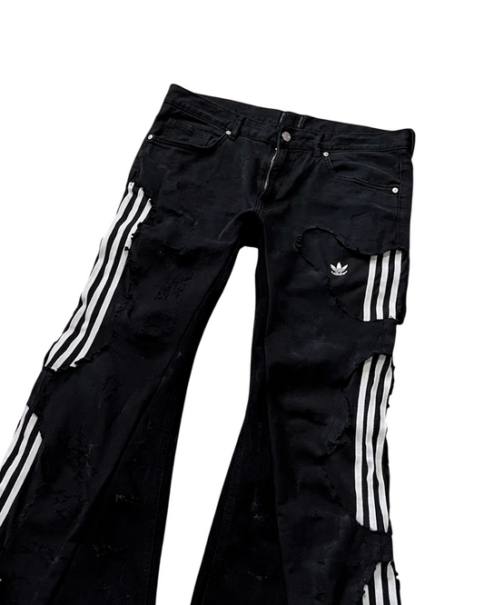 FLARED DENIM ADIDAS REWORKED - BLACK